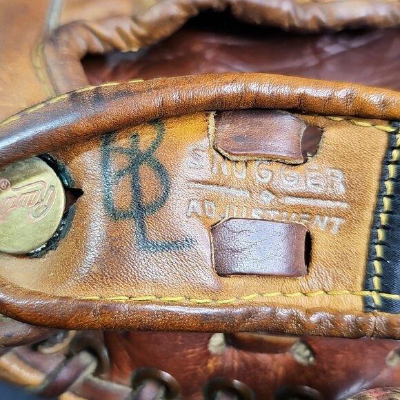 Vintage Rawlings Johnny Groth Baseball Glove Signed BL & Ball Major League USA - Picture 4 of 16